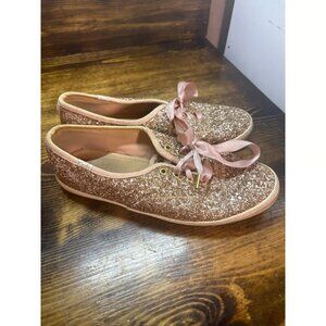 Keds X Kate Spade Pink Glitter Sneakers Size 6.5